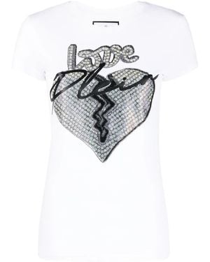 Philipp Plein Love-Print Short-Sleeve T-Shirt - Grey