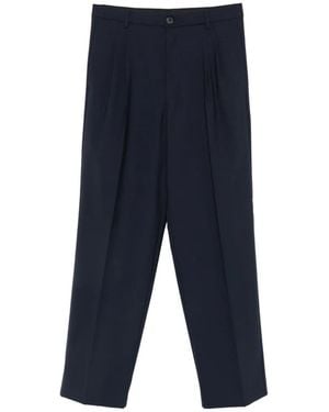Amaranto Pleated Trousers - Blue