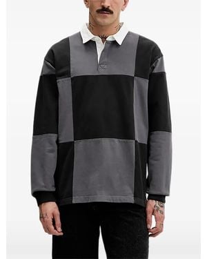 Vans Poloshirt Met Patchwork - Zwart