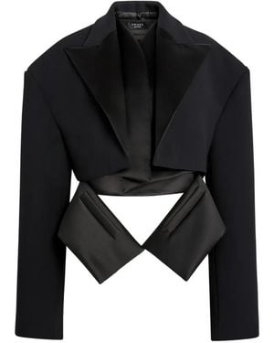 A.W.A.K.E. MODE Eleganter Oversized-Blazer - Schwarz