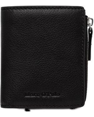 Marc O' Polo Grained-Leather Zip-Around Wallet - Black