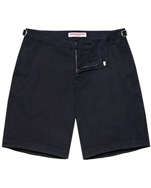 Orlebar Brown Longer-Length Garment Dye Linen-Blend Shorts - Blue