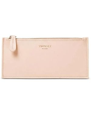 Twinset Logo-Print Cardholder - Pink