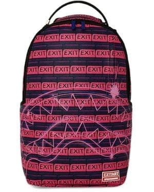 Sprayground Exit All-Over Graphic-Print Backpack - Red