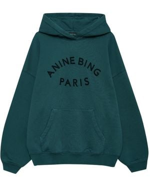Anine Bing Harvey Hooded Sweatshirt - Green