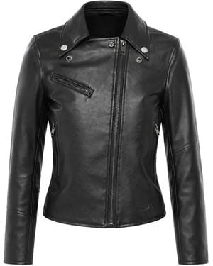DIESEL R-Sinya-A-New Biker Jacket - Black