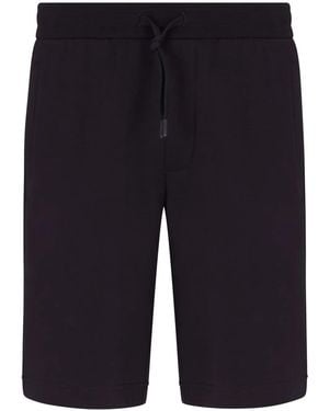 ARMANI EXCHANGE Drawstring-Waist Bermuda Shorts - Blue