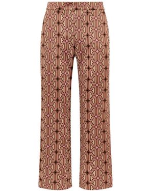 Maliparmi Chain-Motif Flared Trousers - Brown