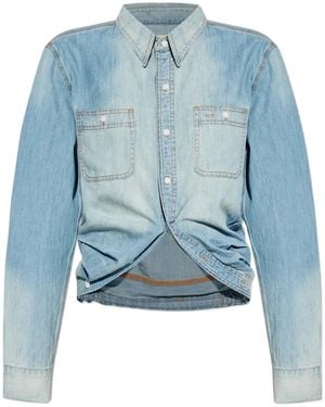 R13 Camicia Denim Con Tasche - Blu