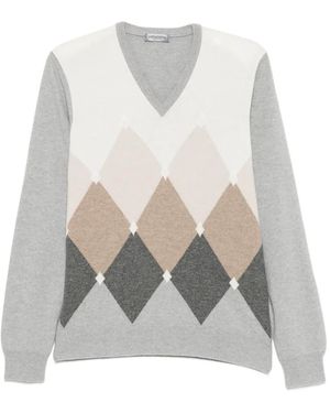 Vengera Pullover Mit Argyle-Muster - Weiß