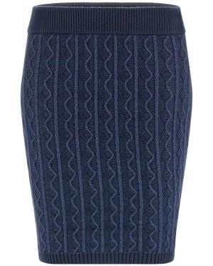 Guess Cable-Knit Mini Skirt - Blue
