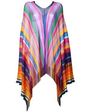 Etro Striped Fringed Jacket - Red