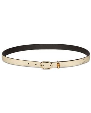 Gucci Oval-Buckle Belt - White