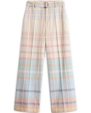 Woolrich Spring-Check Pants - White