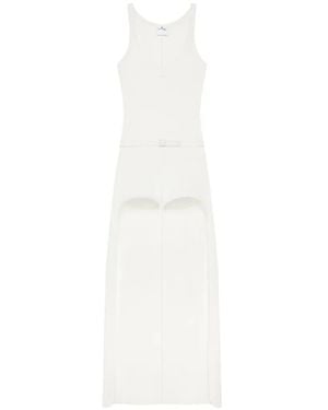 Courreges Rib Train Playsuit - White