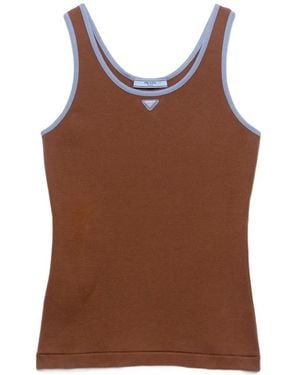 Prada Old Cotton Tank Top - Brown
