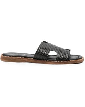 SERGIO MORETTI FIRENZE Sandales En Cuir Tressé - White