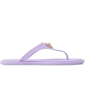 Versace Alia Rubber Flat Sandals - Purple