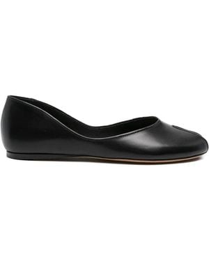 Jude Peep-Toe Ballet Flats - Black
