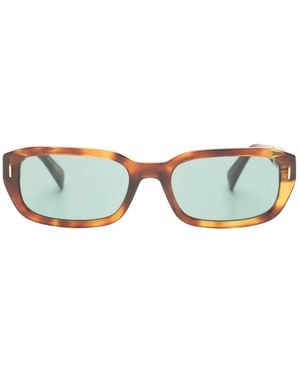 Moschino Tortoiseshell-Effect Rectangle-Frame Sunglasses - Green