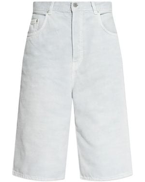 Haikure Becky Bull Denim Shorts - White