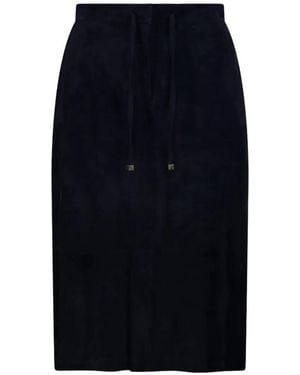 Max Mara Gonna Midi Gazza - Blu