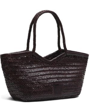 Bimba Y Lola Large Braided Handle Tote Bag - Black