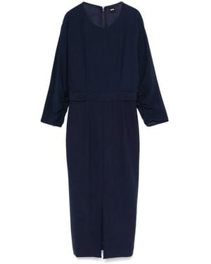 BOSS Button-Tab Midi Dress - Blue