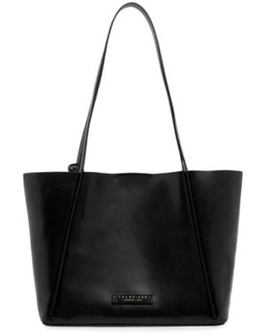 The Bridge Icons Leather Shoulder Bag - Black