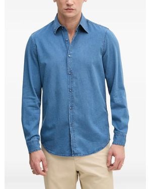 Benetton Washed-Denim Shirt - Blue