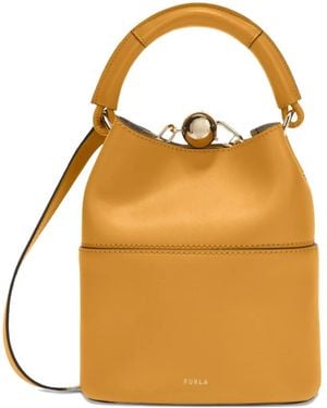 Furla Sfera レザーバケットバッグ ミニ - メタリック