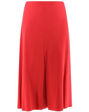 Valentino Garavani Front-Slit Midi Skirt - Red