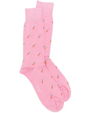 Paul Smith Carro-Print Socks - Pink