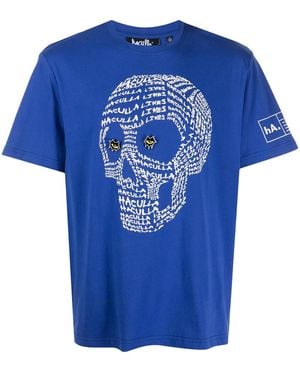 Haculla Skull-Print T-Shirt - Blue
