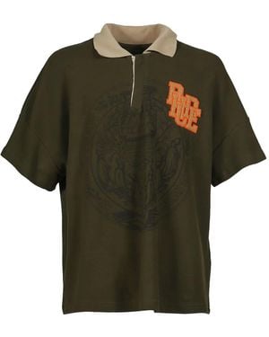 Rhude Logo-Embroidered Polo Shirt - Green