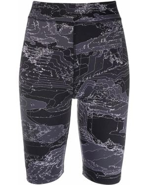 McQ High-Rise Fitted Cycling Shorts - Blue