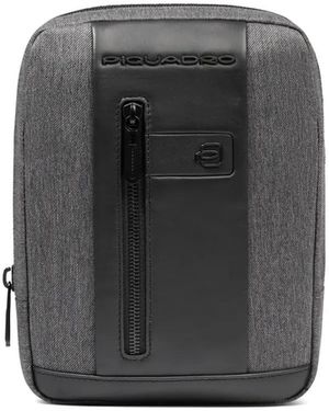 Piquadro Zip Textile Laptop Bag - Grey