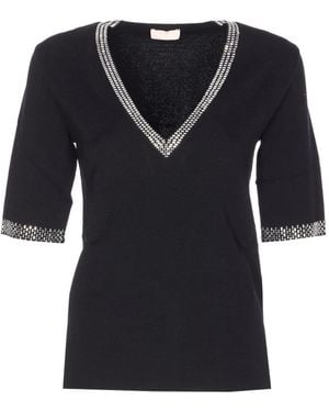 Liu Jo Short Sleeves Sweater - Black