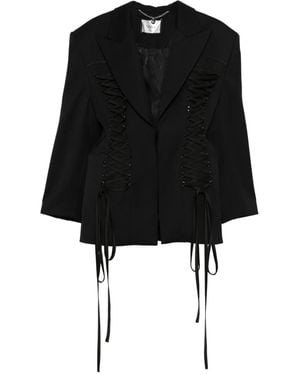 Nissa Blazer Met Veters - Zwart