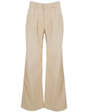 Isabel Marant Pleated Jeans - Natural