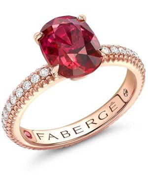 Faberge 18Kt Rose Colors Of Love Ruby And Diamond Ring - Pink