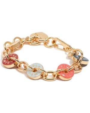 Bimba Y Lola Logo-Charm Chain Bracelet - Pink