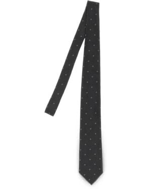 Tom Ford Polka-Dot Jacquard Tie - Black