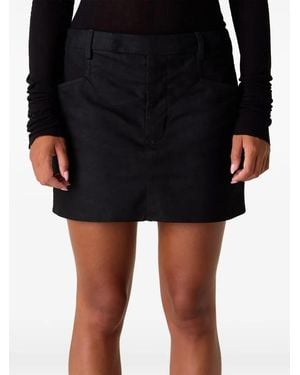 Rick Owens Firbanks Leather Skirt - Black