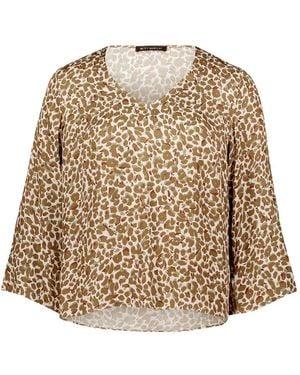 Betty Barclay Leopard-Print V-Neck Blouse - Natural