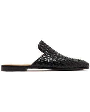 Magnanni Leather Slippers - Black
