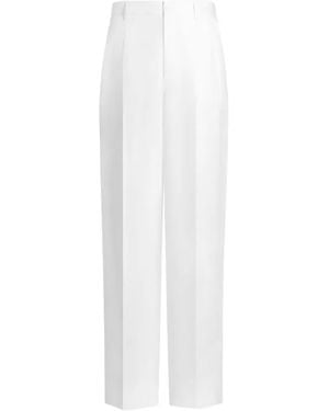 Dolce & Gabbana Pantalon En Lin À Double Plis - White