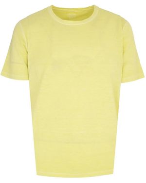 120% Lino Kurzärmeliges T-Shirt - Gelb