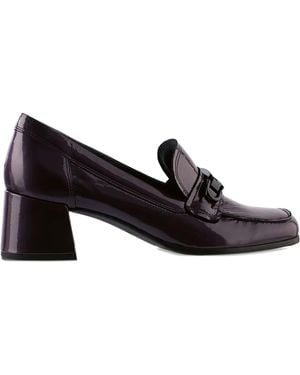 Högl Helen Block-Heel Patent Loafers - Black