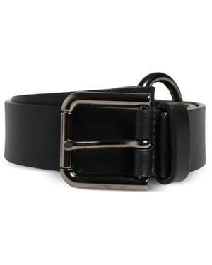 Dolce & Gabbana Ring-Detail Buckle-Fastening Belt - Black